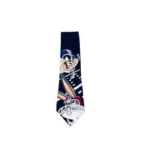 Vintage 1996 Looney Tunes Mania Bugs Bunny VS. Taz Football Neck Tie
